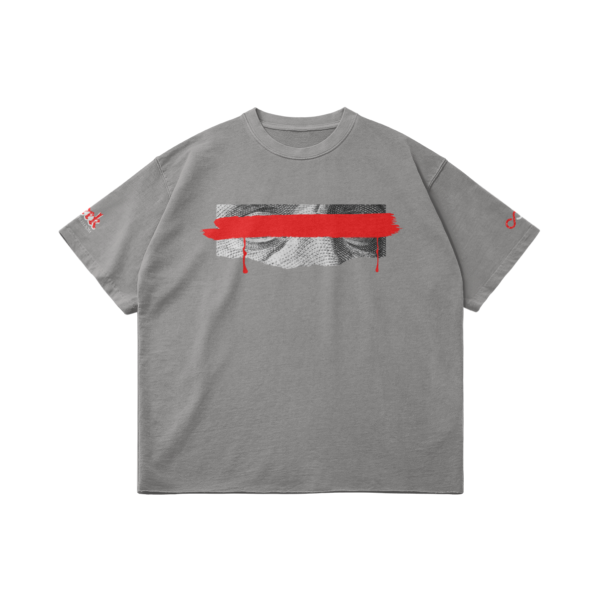 "Blood Money" Oversized Raw Hem Tee