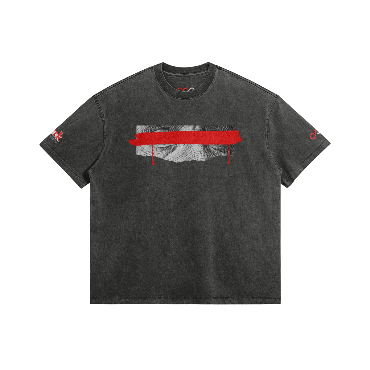 "Blood Money" Oversized Washed Crewneck Tee