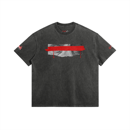 "Blood Money" Oversized Washed Crewneck Tee