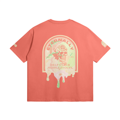 "Peach Sorbet" Oversized Boxy Tee