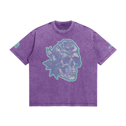 "Purple Skies" Oversized Snow Washed Tee