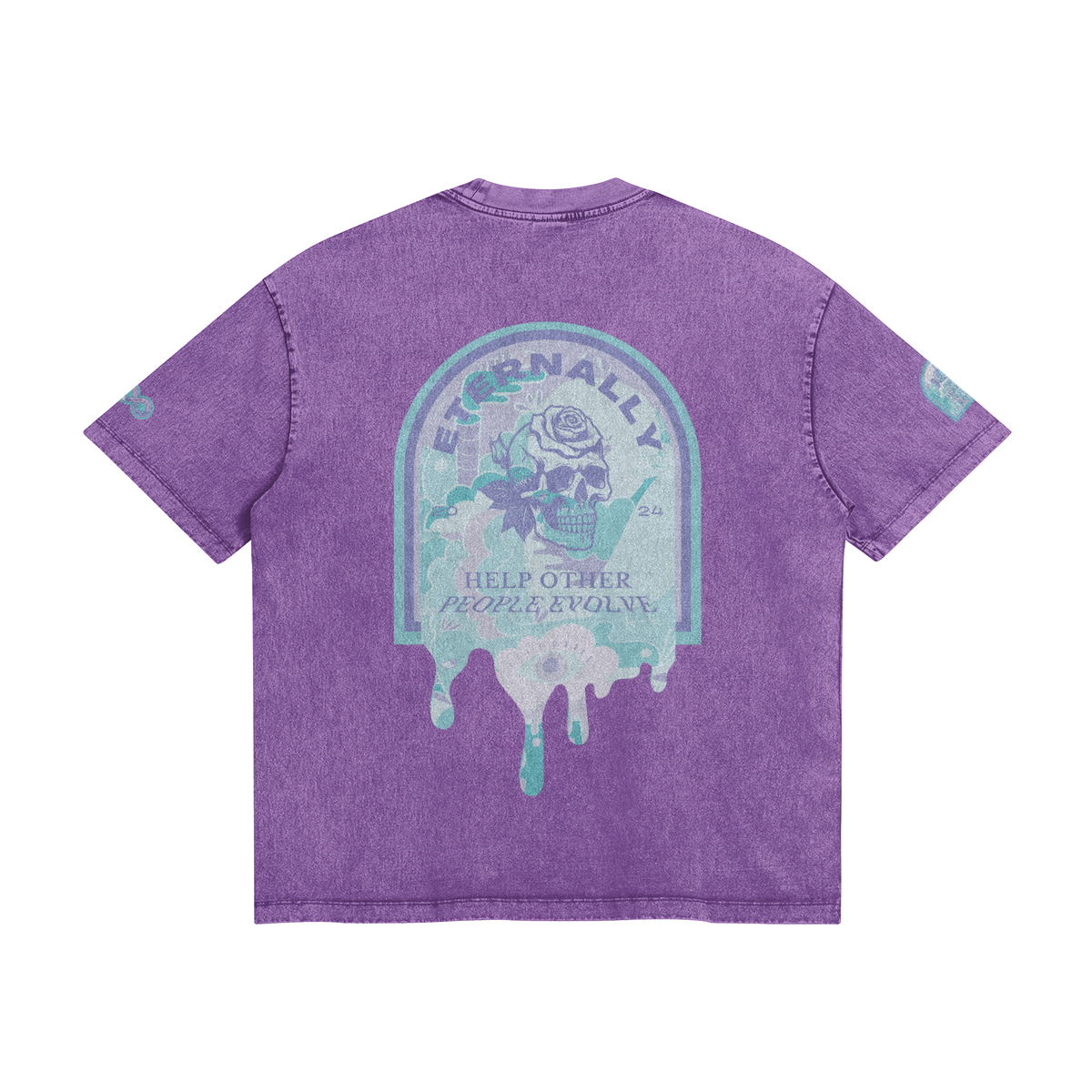 "Purple Skies" Oversized Snow Washed Tee