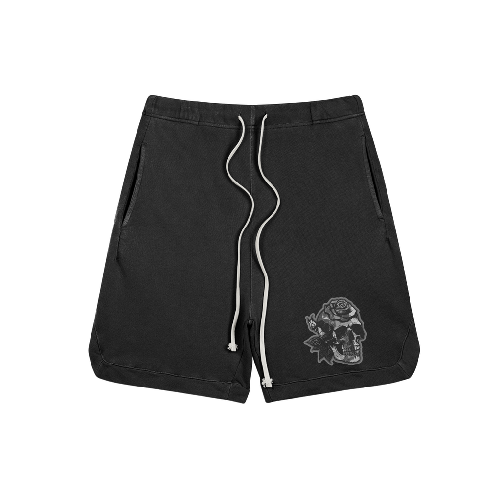 "Ashes ll Ashes" Clipped Corner Washed Sweatshorts