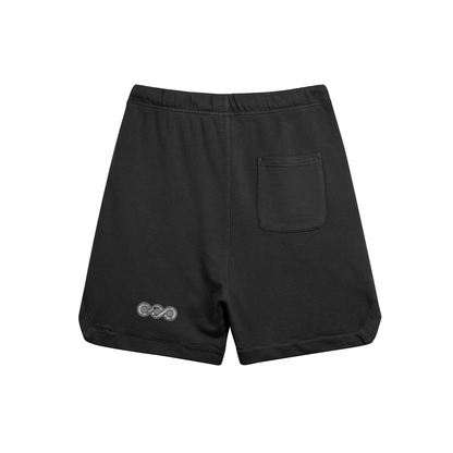 "Ashes 2 Ashes" Clipped Corner Washed Sweatshorts