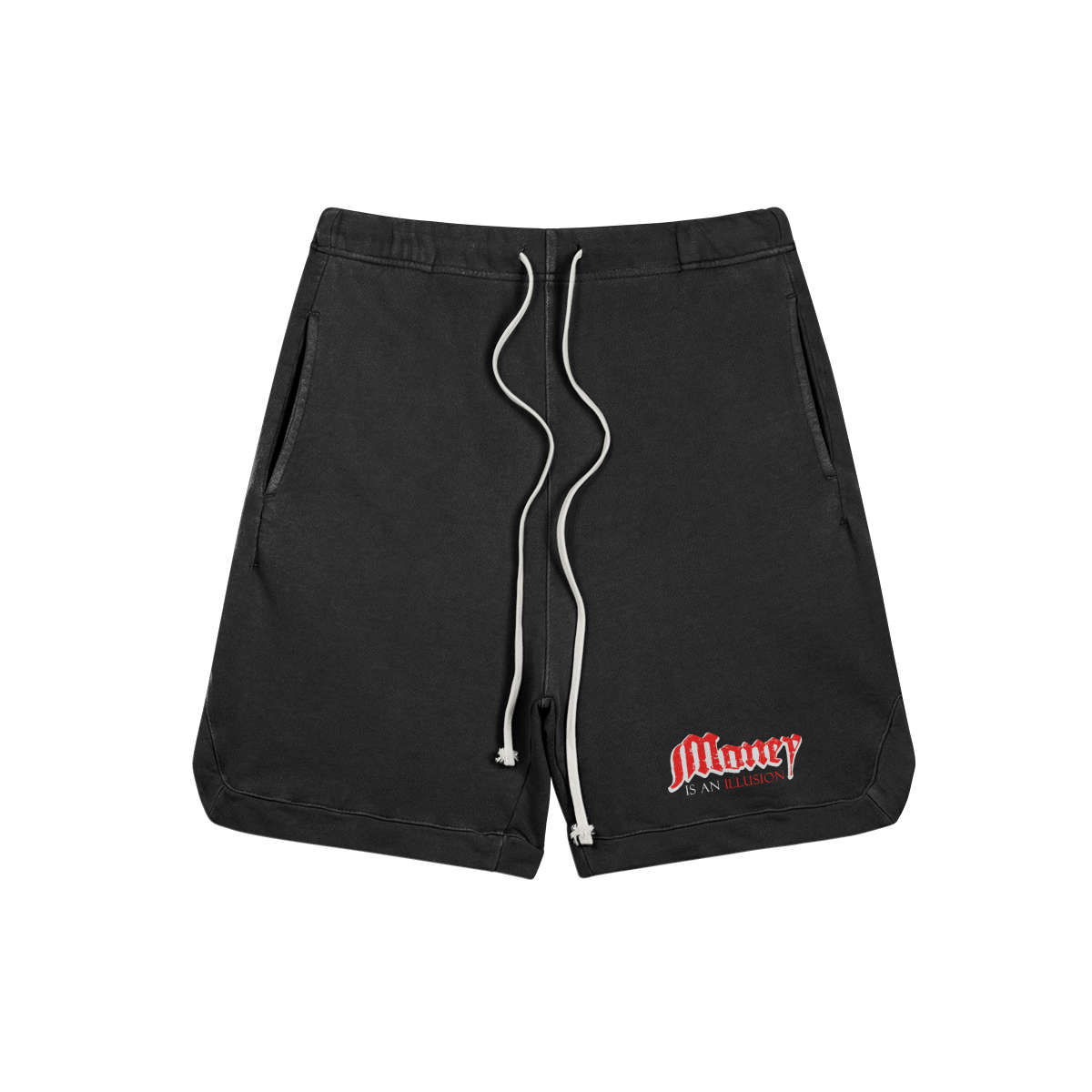 "Blood Money" Clipped Corner Washed Sweatshorts