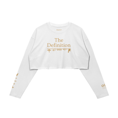 "Royalty" Long Sleeve Crop Top